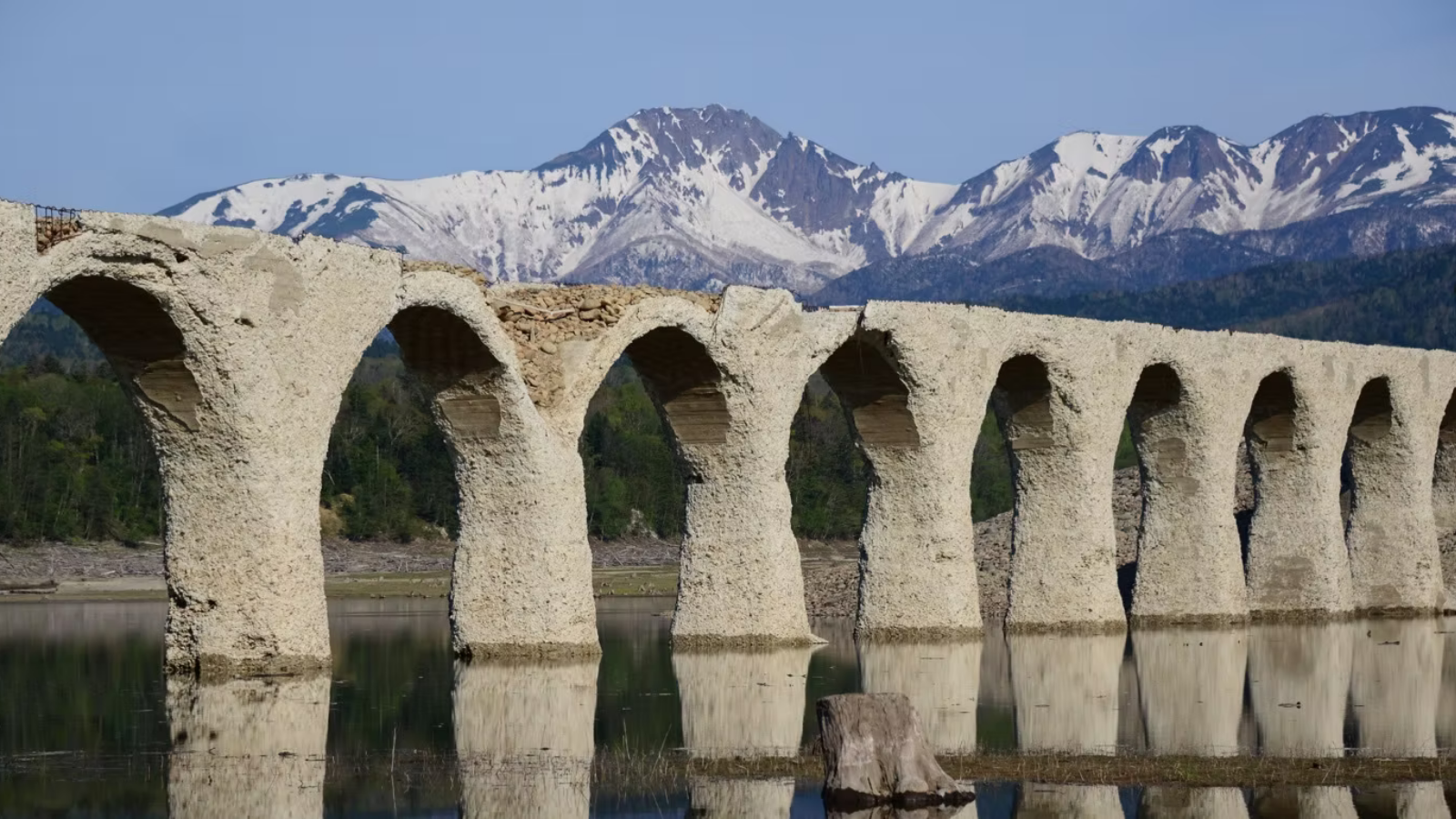 Majestic nature and bridge in Japan